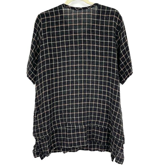 Zara Wool Blend Tunic Top Gray Plaid Size Small - Picture 5 of 6